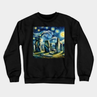 Stonehenge Starry Night - Beautiful Iconic Places Crewneck Sweatshirt